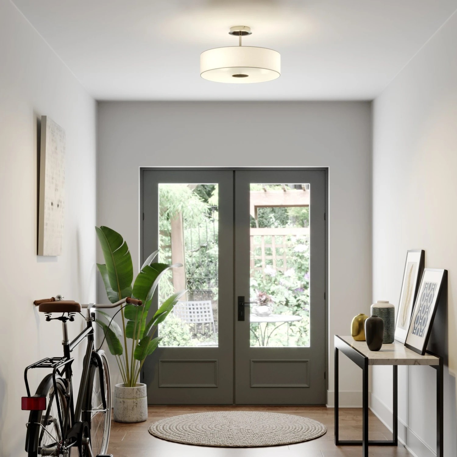 Deckenleuchte Josia Aus Stoff, Weiß 2 Deckenleuchte Josia Aus Stoff, Weiß – Bild 2