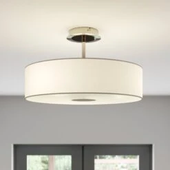 Deckenleuchte Josia Aus Stoff, Weiß