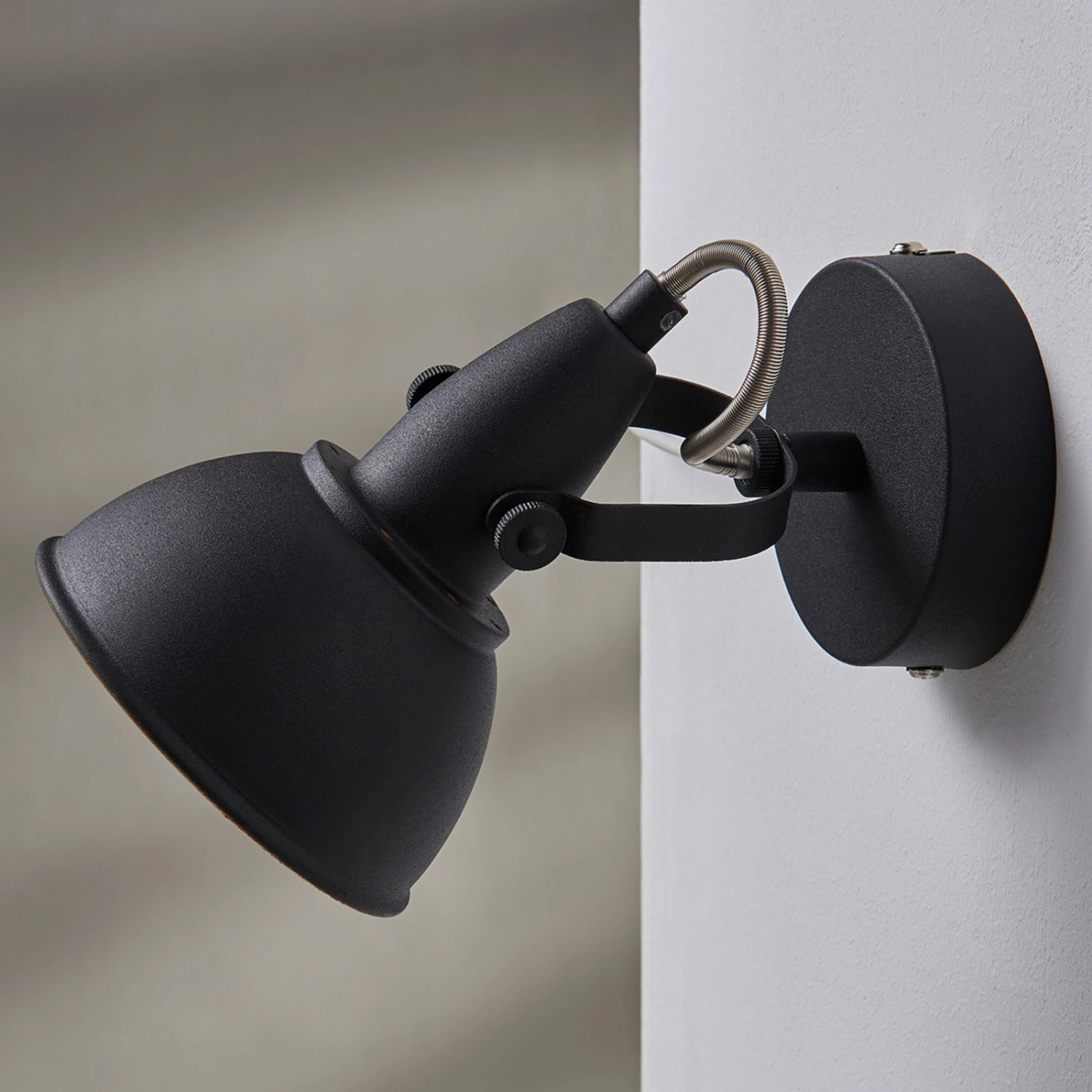 Wandleuchte Julin, Vintage-Look, Schwarz-gold 4 Wandleuchte Julin, Vintage-Look, Schwarz-gold – Bild 4