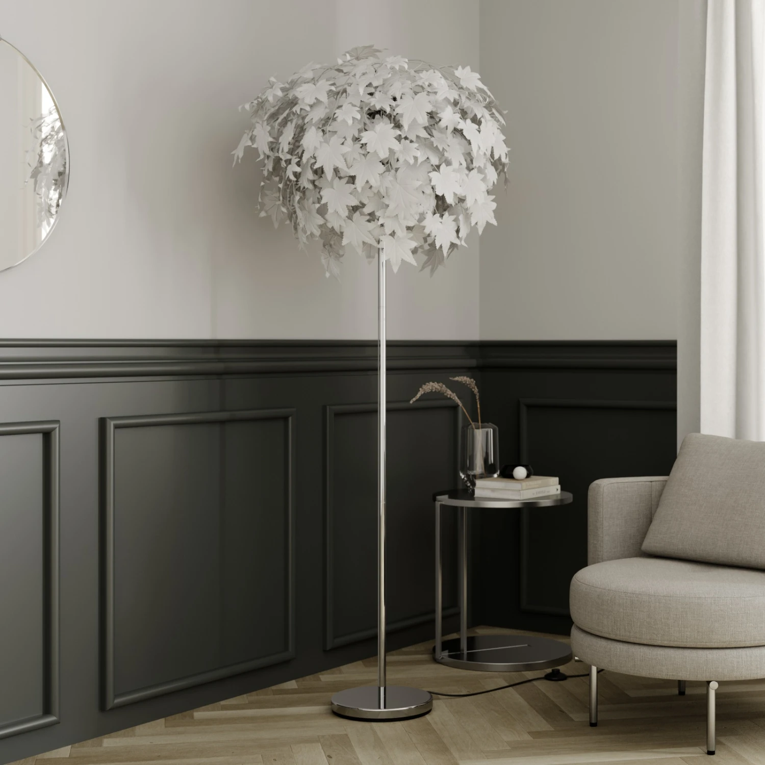 Stehlampe Maple Mit Blattdekor 3 Stehlampe Maple Mit Blattdekor – Bild 3