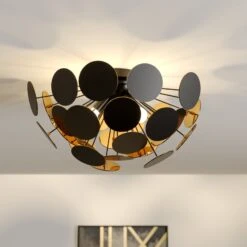 Neue Produkte 3 Schwarz-goldene Deckenlampe Kinan