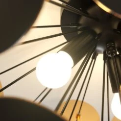 Schwarz-goldene Deckenlampe Kinan 13 Schwarz-goldene Deckenlampe Kinan -Paulmann Verkaufsgeschäft 9621167 4