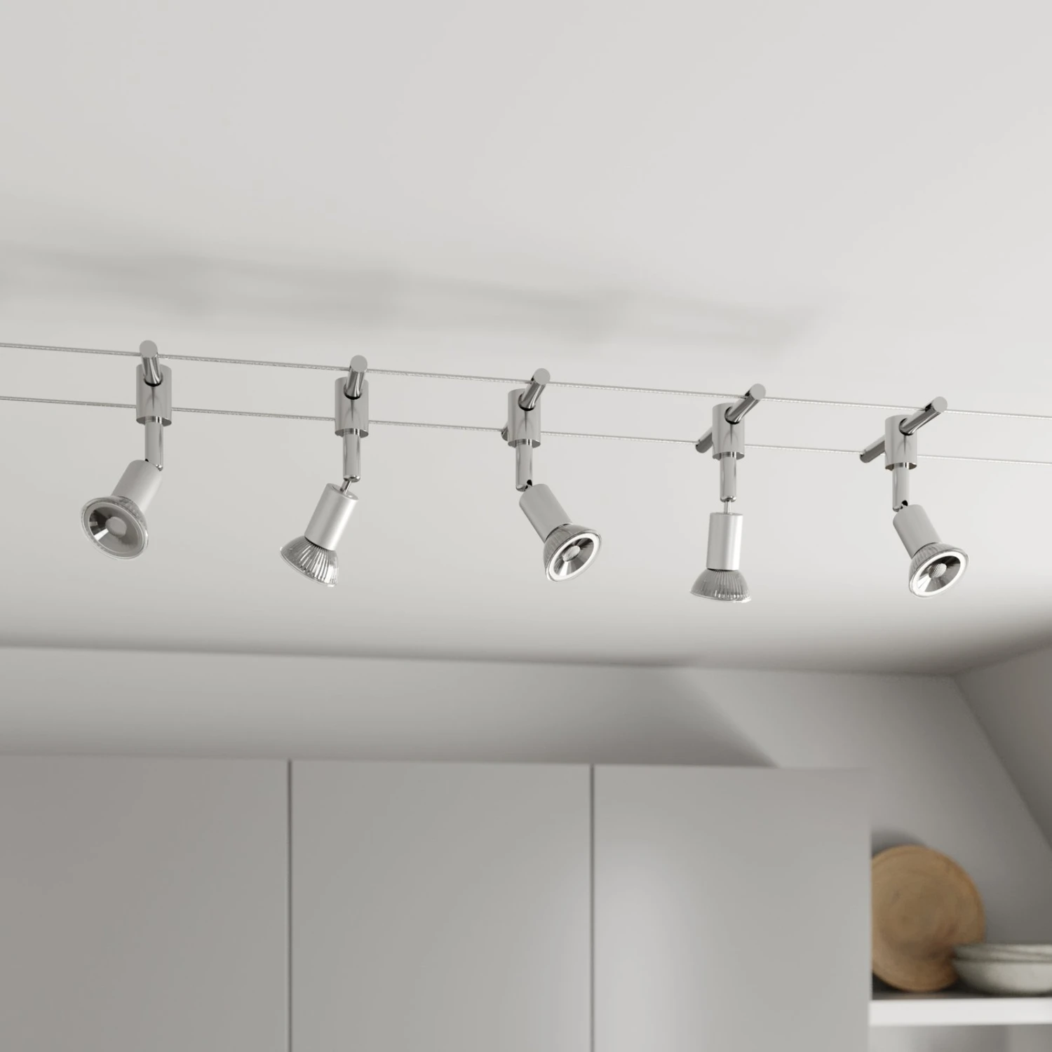 Seilsystem Rope Mit Strahlern, Fünfflammig 3 Seilsystem Rope Mit Strahlern, Fünfflammig – Bild 3