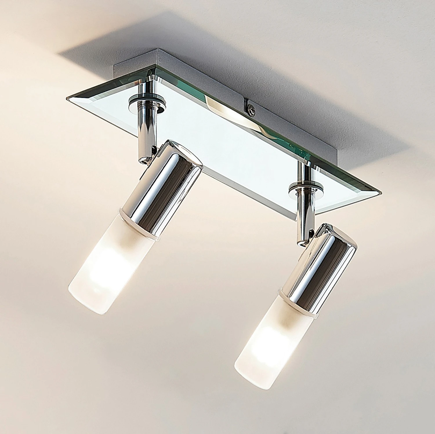 Bad-Wandstrahler Zela, 2-flammig In Chrom 2 Bad-Wandstrahler Zela, 2-flammig In Chrom – Bild 2