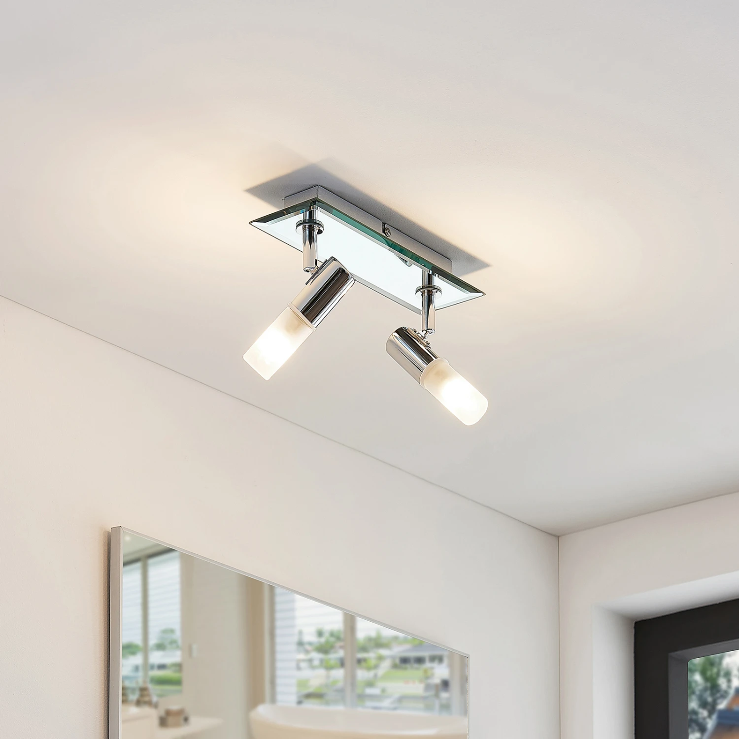 Bad-Wandstrahler Zela, 2-flammig In Chrom 4 Bad-Wandstrahler Zela, 2-flammig In Chrom – Bild 4