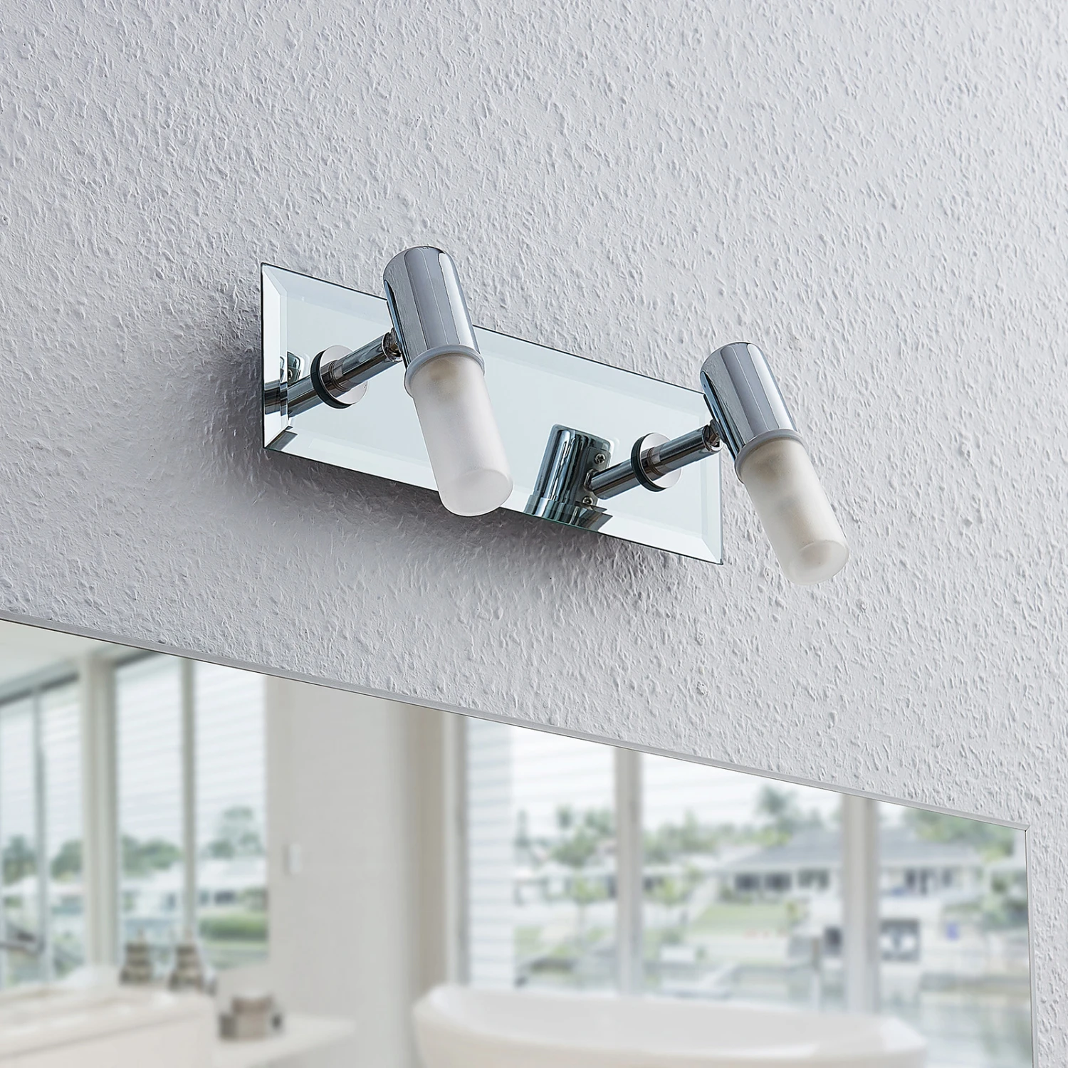 Bad-Wandstrahler Zela, 2-flammig In Chrom 6 Bad-Wandstrahler Zela, 2-flammig In Chrom – Bild 6