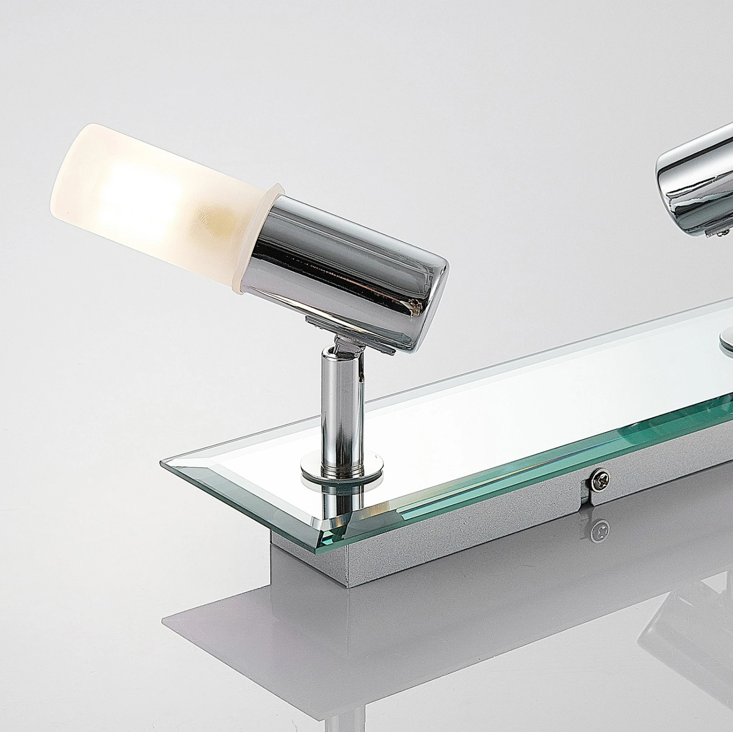 Bad-Wandstrahler Zela, 2-flammig In Chrom 7 Bad-Wandstrahler Zela, 2-flammig In Chrom – Bild 7