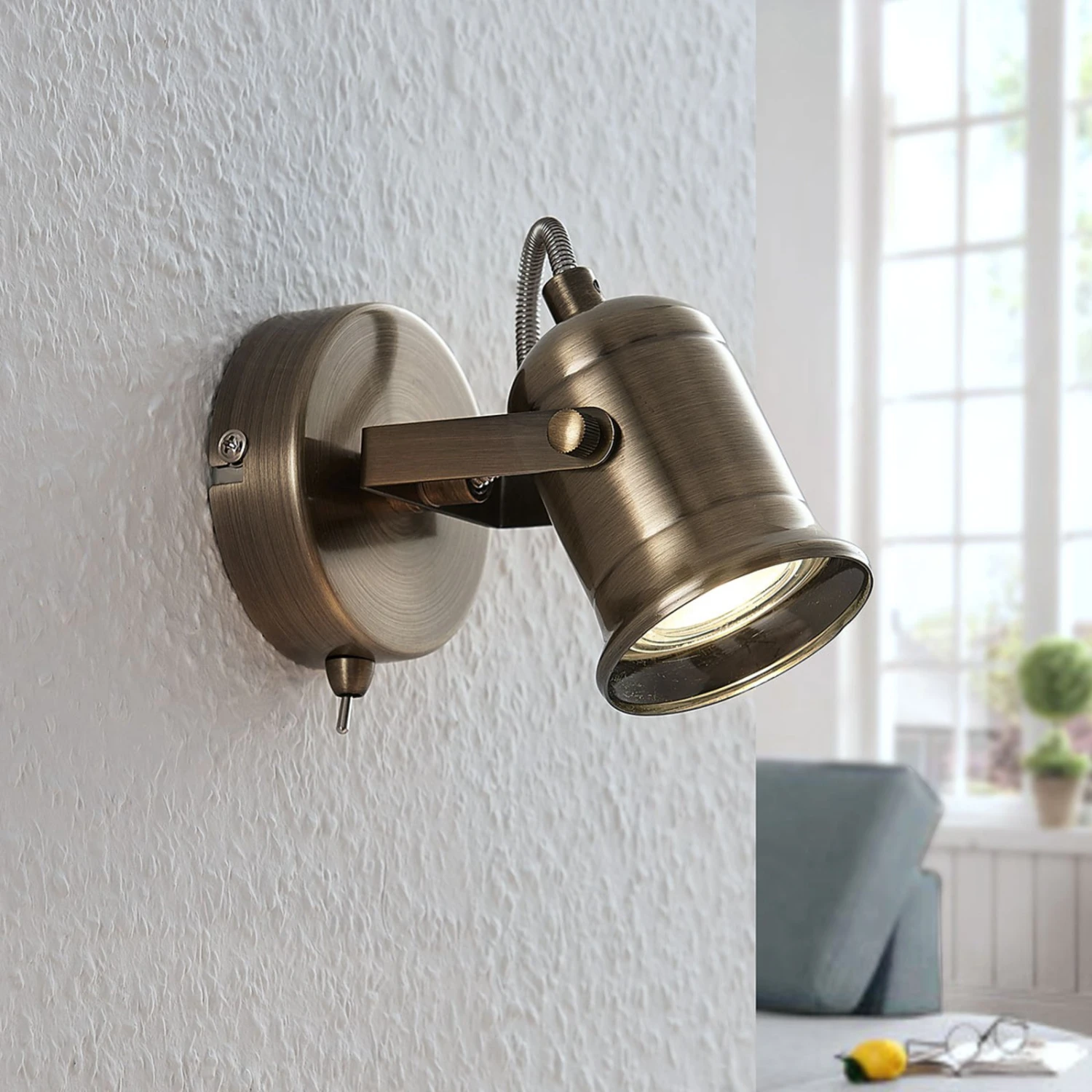 Wandleuchte Anze In Messing Antik 2 Wandleuchte Anze In Messing Antik – Bild 2