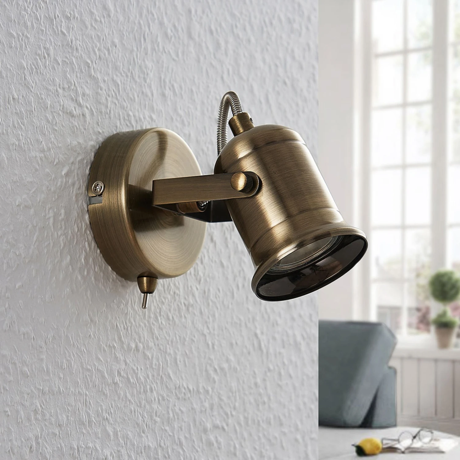 Wandleuchte Anze In Messing Antik 3 Wandleuchte Anze In Messing Antik – Bild 3