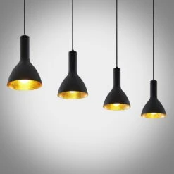 Arcchio Cosmina Hängelampe, 4-fl. Lang Schwarz