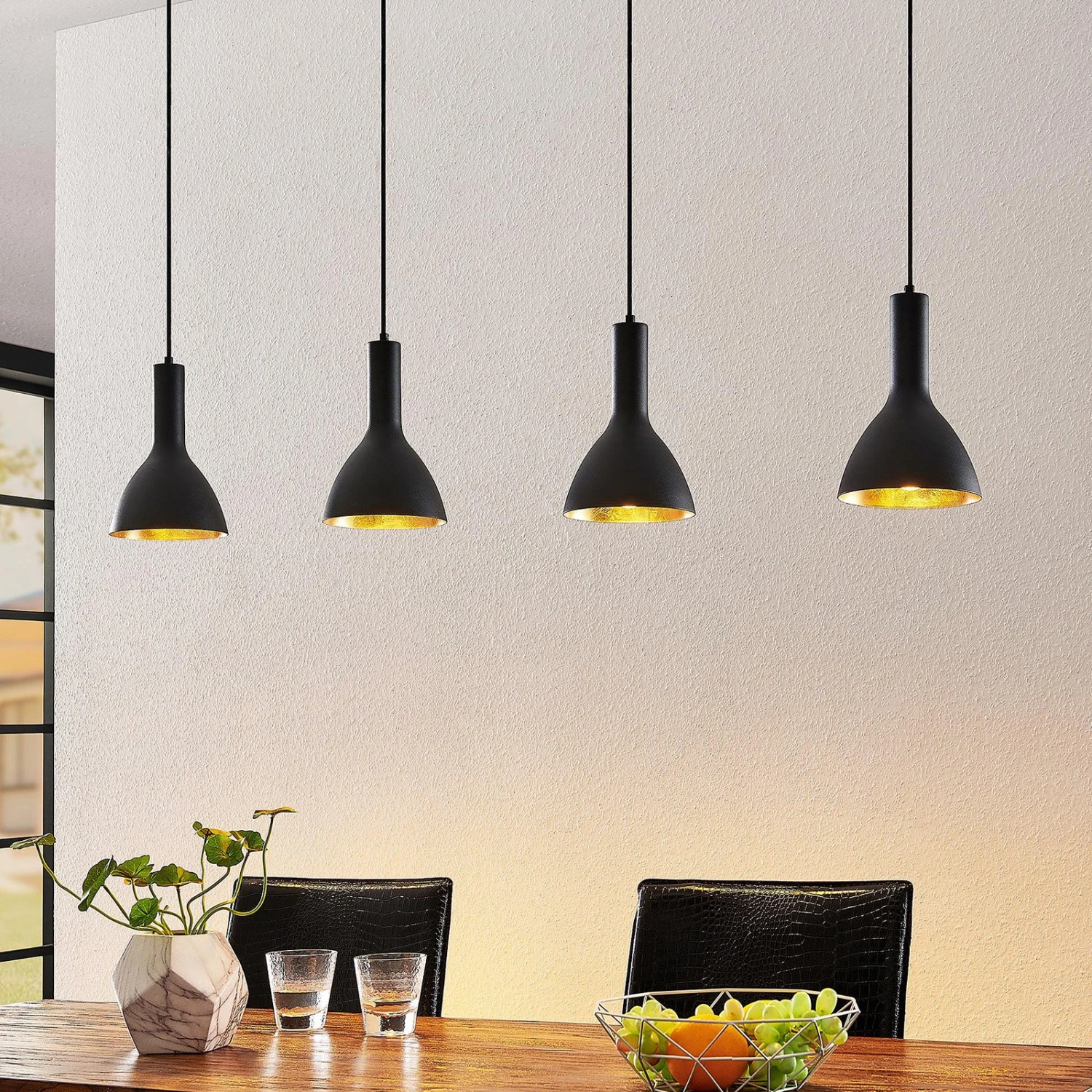 Arcchio Cosmina Hängelampe, 4-fl. Lang Schwarz 9 Arcchio Cosmina Hängelampe, 4-fl. Lang Schwarz – Bild 9