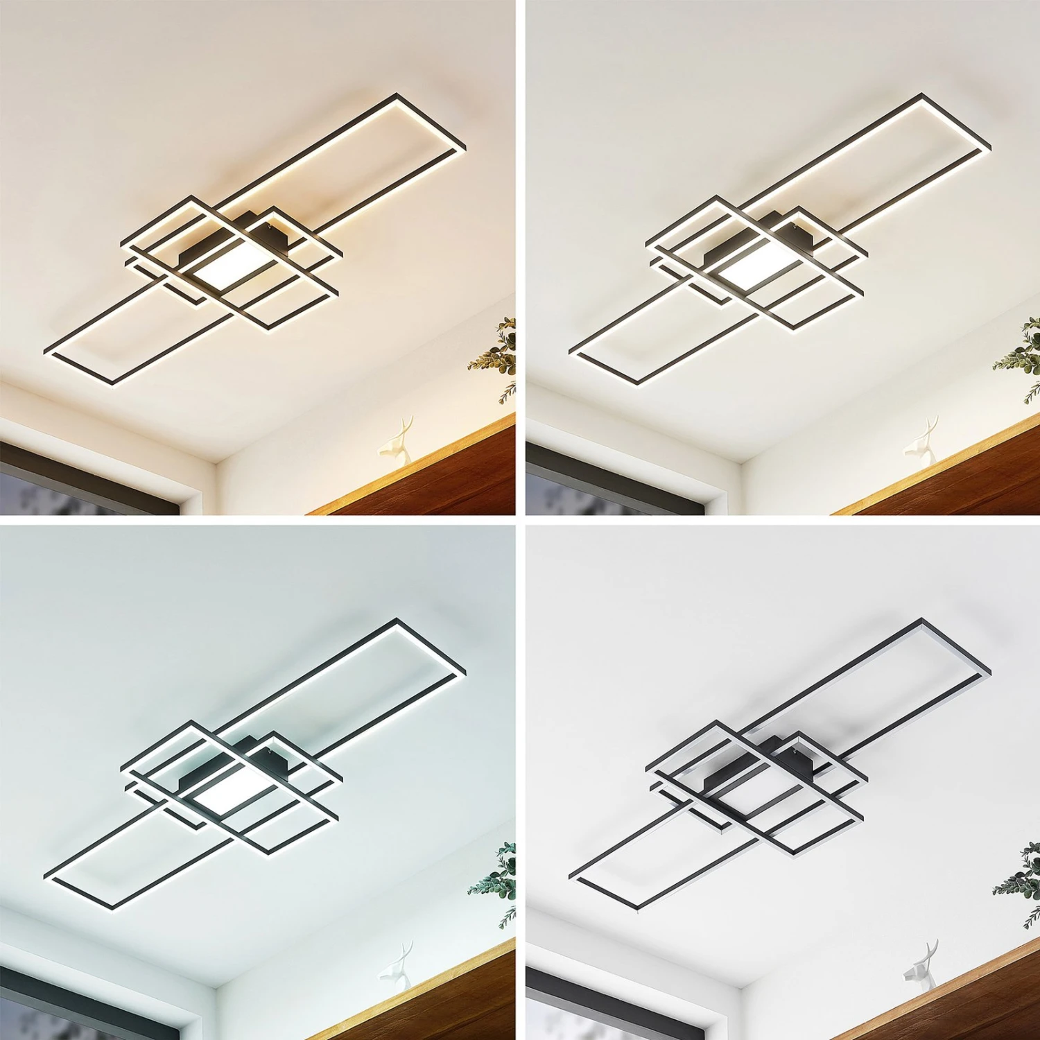 Lindby Caitlin LED-Deckenleuchte, Anthrazit 2 Lindby Caitlin LED-Deckenleuchte, Anthrazit – Bild 2