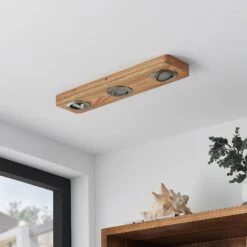 Lindby Mikari LED-Deckenleuchte Aus Holz, 3-fl. 11 Lindby Mikari LED-Deckenleuchte Aus Holz, 3-fl. -Paulmann Verkaufsgeschäft 9627413 2
