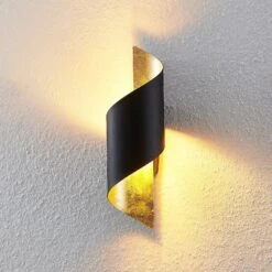 Lindby Chenotara Wandlampe In Schwarz Und Gold -Paulmann Verkaufsgeschäft 9627631 5