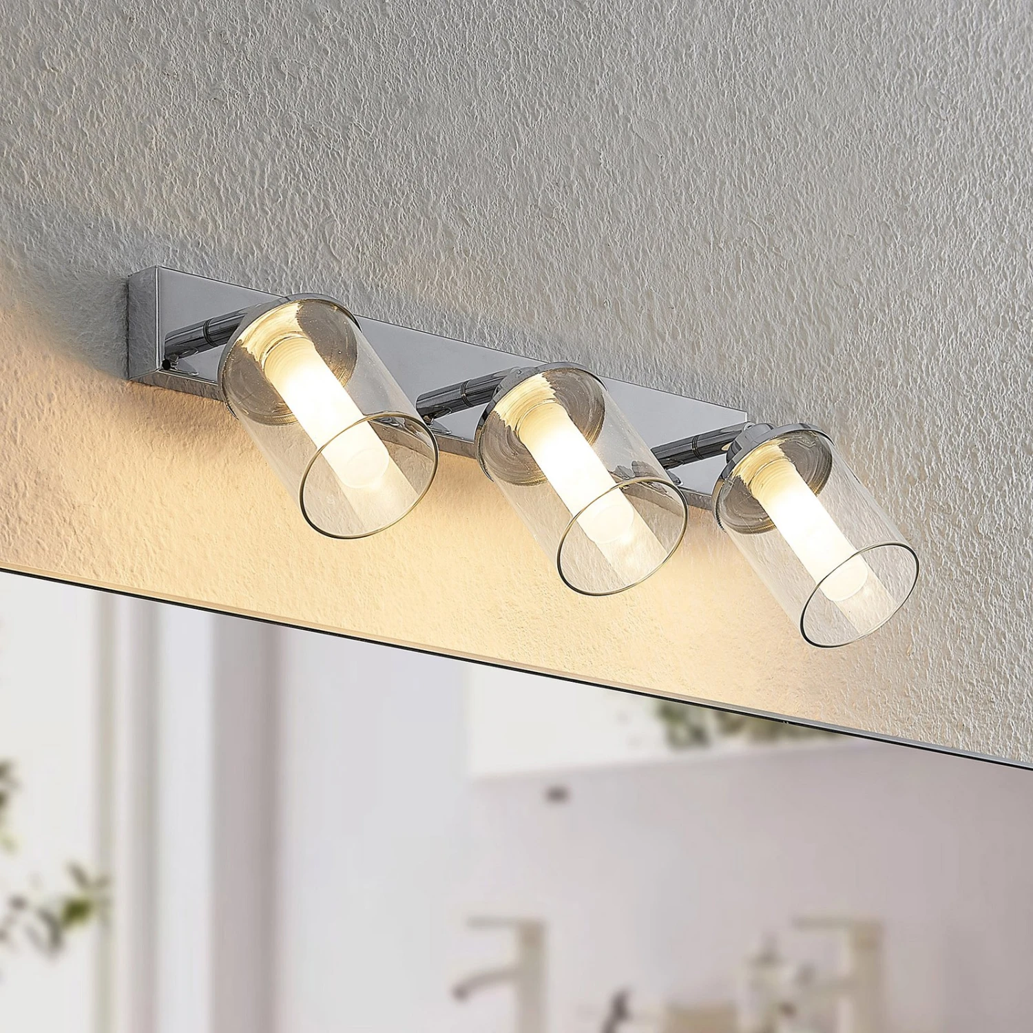 Lindby Vinza Strahler Mit Doppelschirm, Chrom Lang 2 Lindby Vinza Strahler Mit Doppelschirm, Chrom Lang – Bild 2