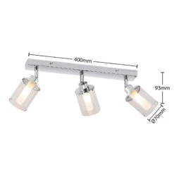 Lindby Vinza Strahler Mit Doppelschirm, Chrom Lang 13 Lindby Vinza Strahler Mit Doppelschirm, Chrom Lang -Paulmann Verkaufsgeschäft 9628115 4