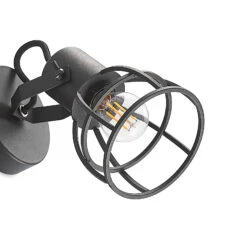 Lindby Flintos Käfig-Spot, Einflammig, Schwarz -Paulmann Verkaufsgeschäft 9628342 8