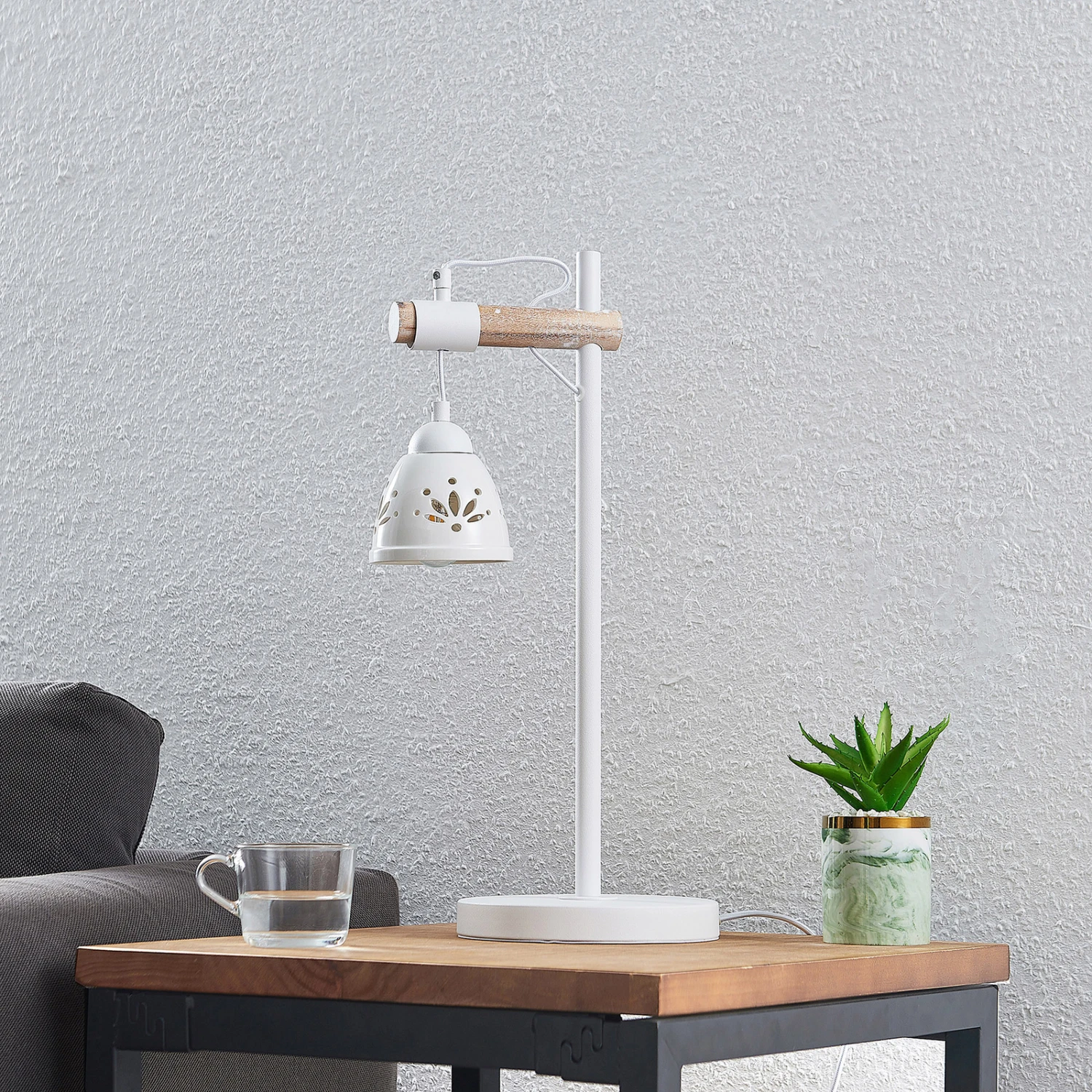 Lindby Pimana Tischleuchte Mit Keramikschirm 2 Lindby Pimana Tischleuchte Mit Keramikschirm – Bild 2