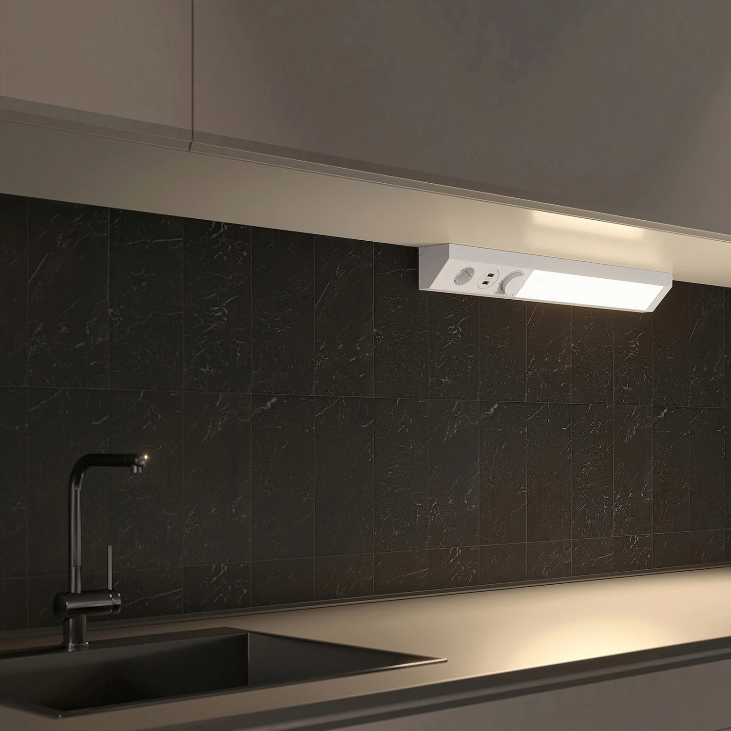 Arcchio Turim LED-Unterbaulampe, CCT, USB, Weiß 2 Arcchio Turim LED-Unterbaulampe, CCT, USB, Weiß – Bild 2