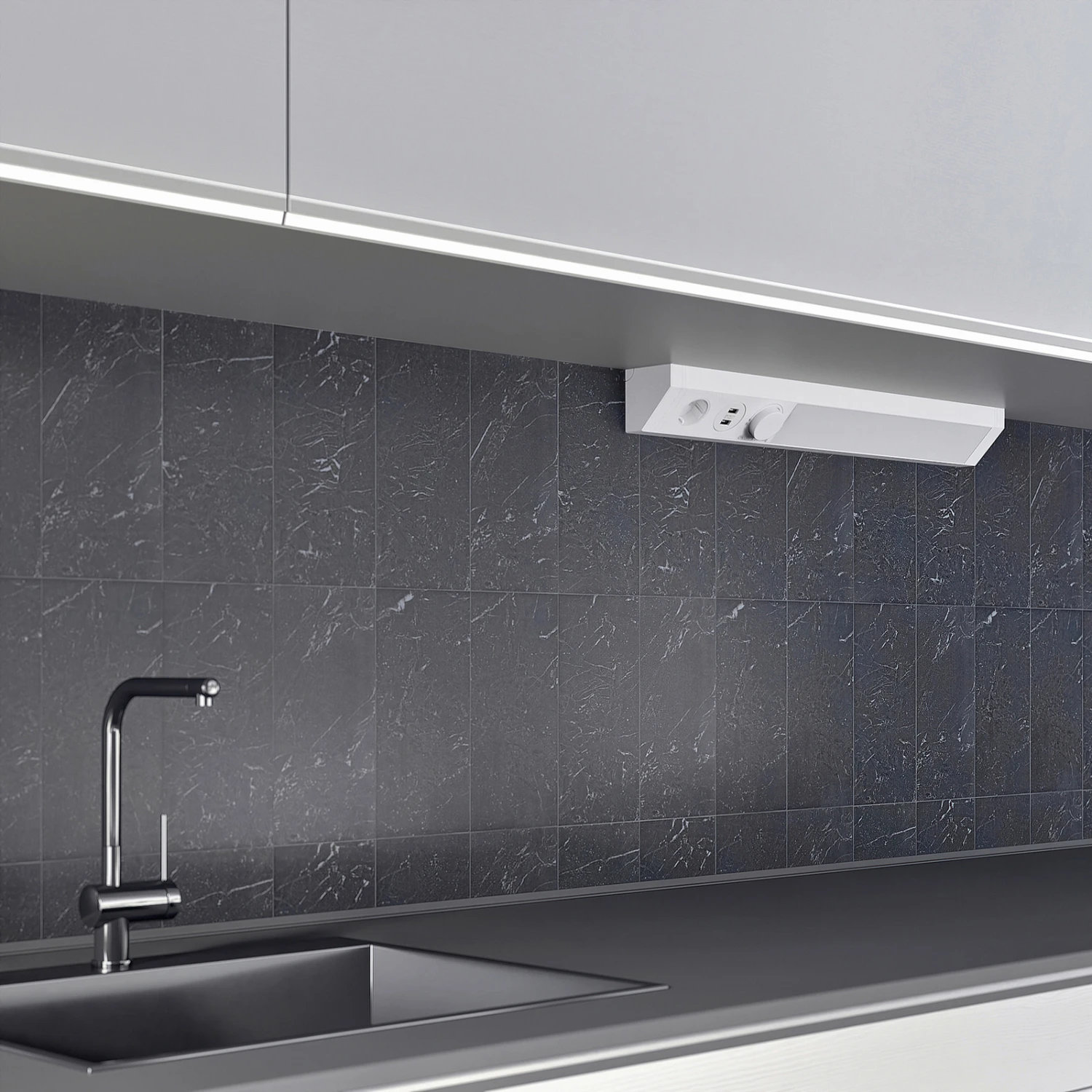 Arcchio Turim LED-Unterbaulampe, CCT, USB, Weiß 3 Arcchio Turim LED-Unterbaulampe, CCT, USB, Weiß – Bild 3