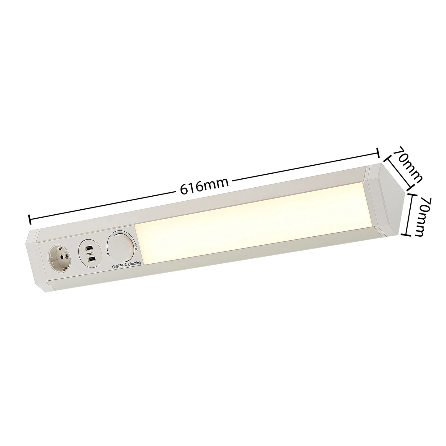 Arcchio Turim LED-Unterbaulampe, CCT, USB, Weiß 5 Arcchio Turim LED-Unterbaulampe, CCT, USB, Weiß – Bild 5