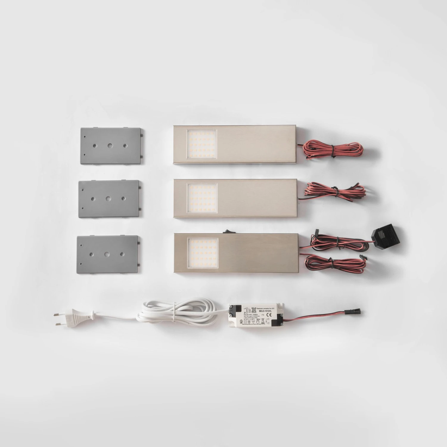 Prios Lorna LED-Unterbauleuchte Edelstahl 3 Stück 1 Prios Lorna LED-Unterbauleuchte Edelstahl 3 Stück