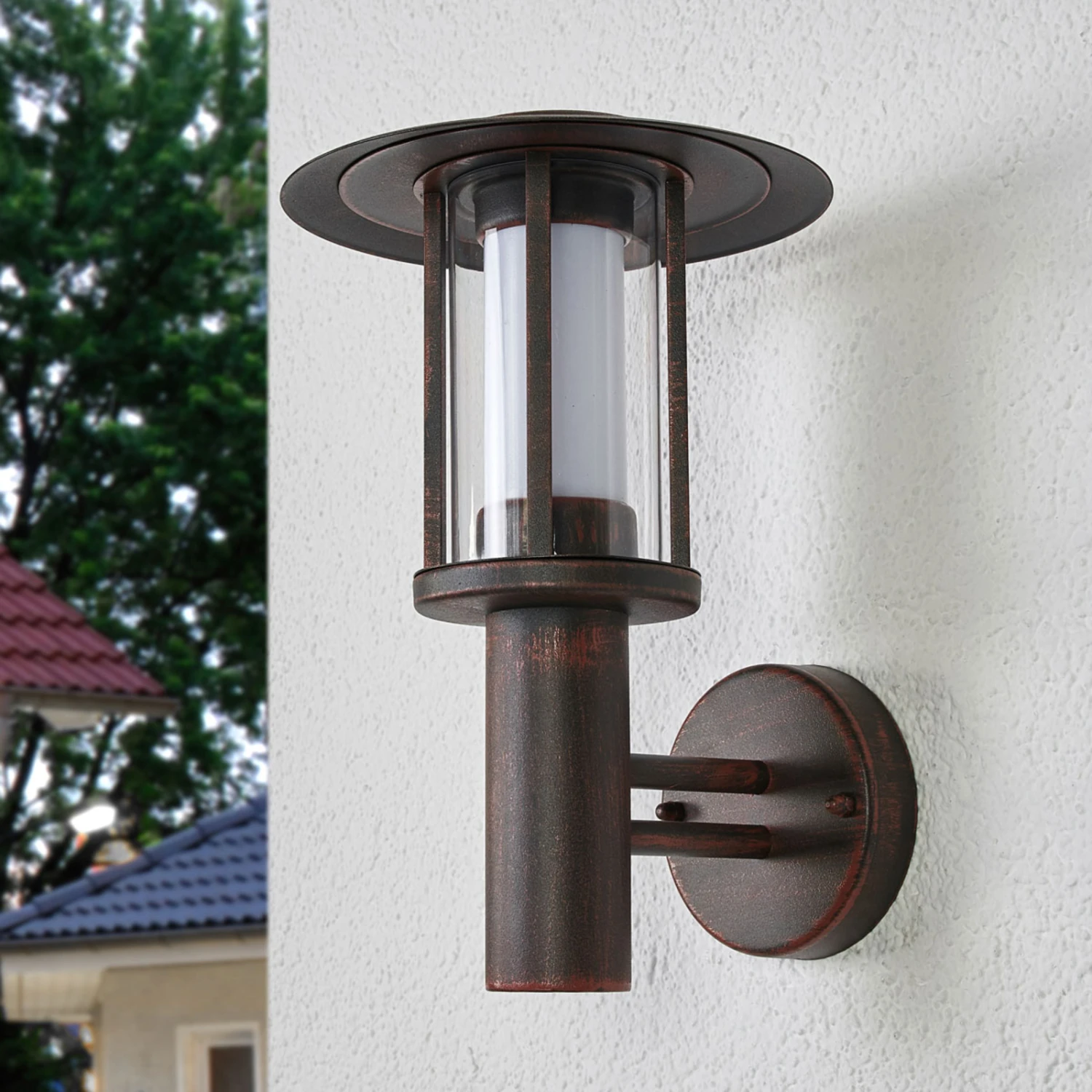 Rostfarbene LED-Außenwandlampe Pavlos 2 Rostfarbene LED-Außenwandlampe Pavlos – Bild 2