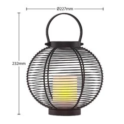 Lindby Mairuna LED-Solar-Laterne, Schwarz, 22,7 Cm 12 Lindby Mairuna LED-Solar-Laterne, Schwarz, 22,7 Cm -Paulmann Verkaufsgeschäft 9945543 3