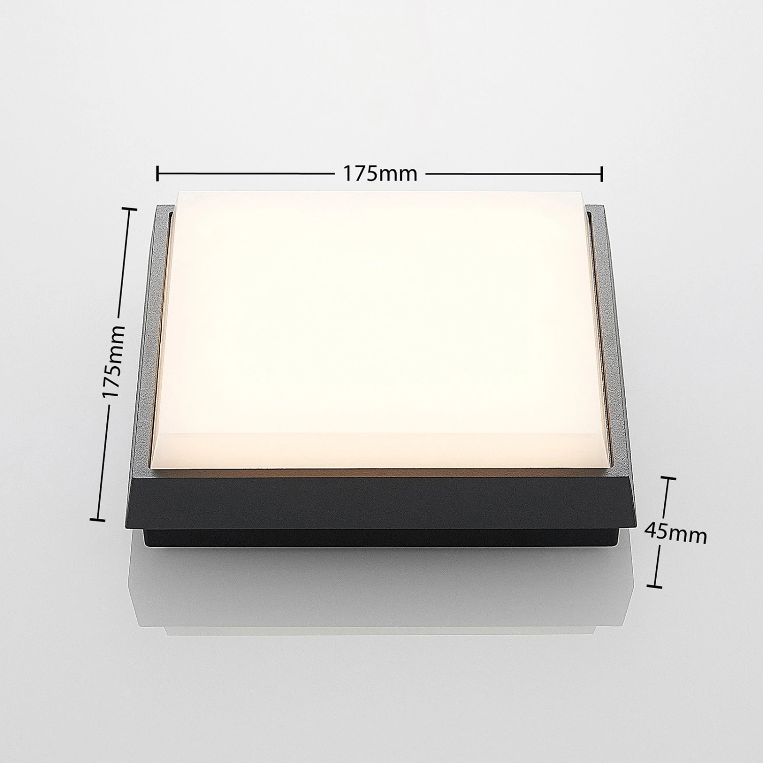 Lucande Amra LED-Außendeckenleuchte, Eckig 17,5 Cm 4 Lucande Amra LED-Außendeckenleuchte, Eckig 17,5 Cm – Bild 4