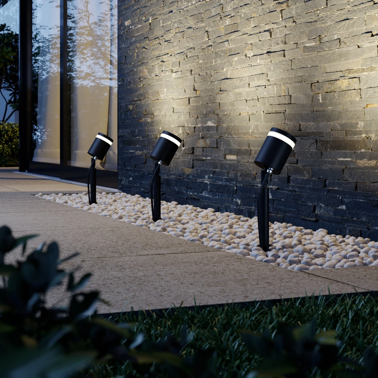 Lindby Margrit Erdspießstrahler, Dunkelgrau 2 Lindby Margrit Erdspießstrahler, Dunkelgrau – Bild 2