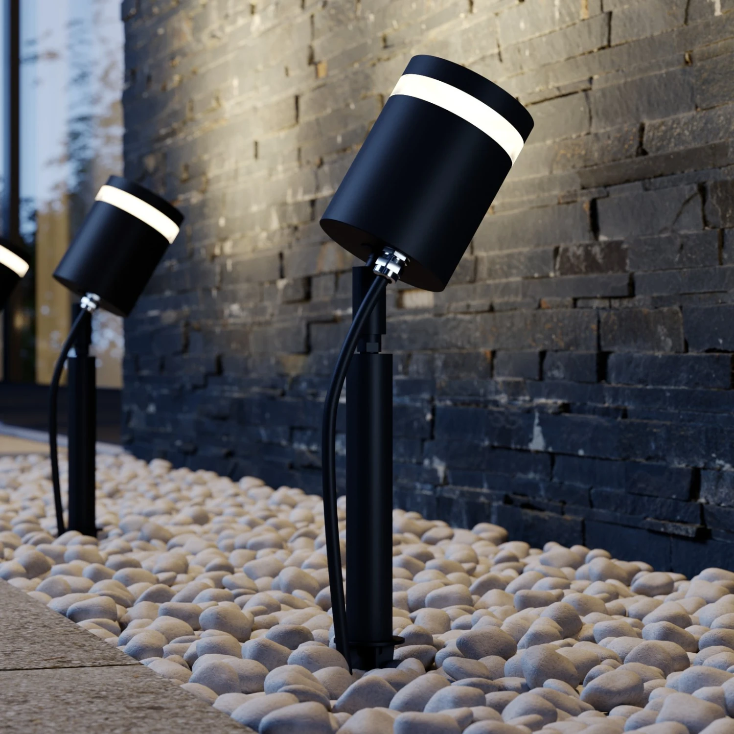 Lindby Margrit Erdspießstrahler, Dunkelgrau 1 Lindby Margrit Erdspießstrahler, Dunkelgrau